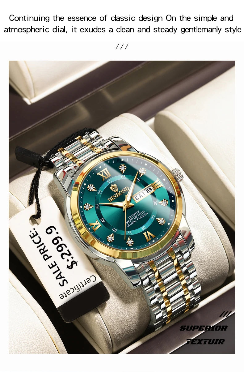 2025 Top Brand Luxury Fashion Diver Watch Men 30ATM Waterproof Date Clock Sport Watches Mens Quartz Wristwatch Relogio Masculino