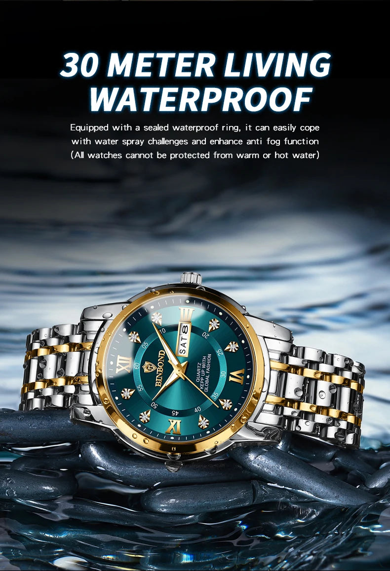 2025 Top Brand Luxury Fashion Diver Watch Men 30ATM Waterproof Date Clock Sport Watches Mens Quartz Wristwatch Relogio Masculino