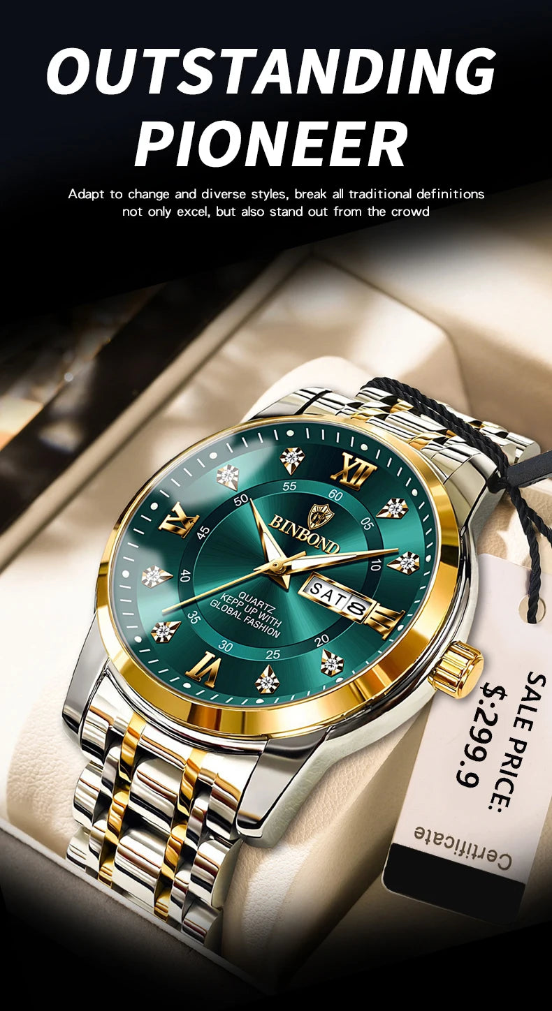 2025 Top Brand Luxury Fashion Diver Watch Men 30ATM Waterproof Date Clock Sport Watches Mens Quartz Wristwatch Relogio Masculino
