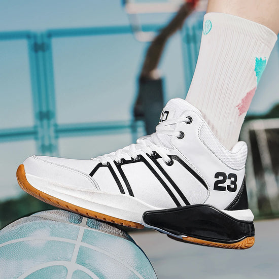 Unisex Basketball Shoes Breathable Non-slip Shock Absorbing Wear-resistant Athletic Sneakers for Court Training